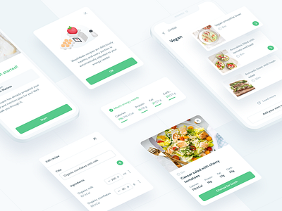 Personalised tracker app 🍏 design elements design system meal mealprep metrics nutrition nutrition app personal personalisation planning recipe recipes stat statistic statistics stats tracker app ui components ui elements ui kit