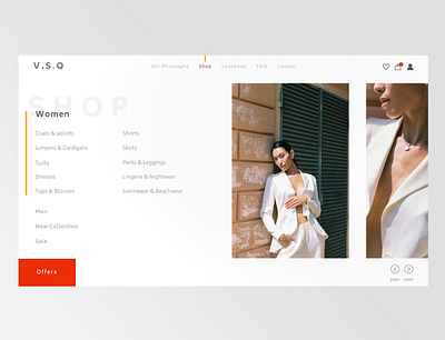 V.S.Q Catalogue Page design flat minimal ui ux web website