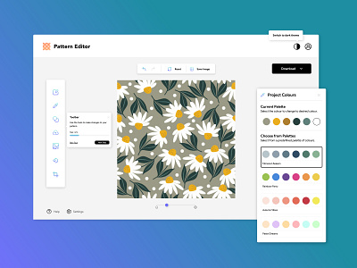 Pattern Editor Concept app clean design landing page minimal pattern editor pattern editor tool product design tool ui ui design ui trends user interface design ux design ux ui web app web design web tool