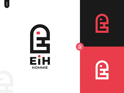 EiH Hommie - Logo Design abstract app logo best logo designer business logo company connecting creative home logo letter logo design logo type mark modern professional real estate logo realtor logo simple logo stratup website logo window