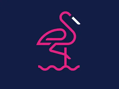 Flamingo Logo Design bird flamingo golden ratio logo minimal minimalist pink storck stork