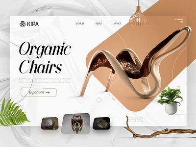 KIPA — Organic Furniture Rebound 3d animation design landing motion graphics trend ui uiux ux web