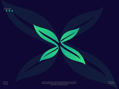 x-leaf logo branding creative logo flat logo gradient logo graphic design home logo icon logo design minimal logo minimalist logo modern logo x leaf logo