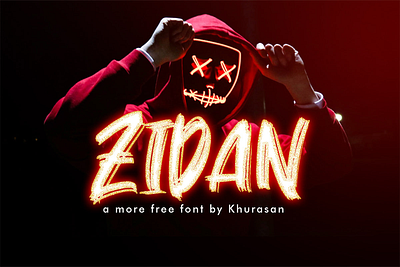 Zidan - Free Hand Drawn Brush Font design display font free free font freebie illustration logo type typeface vintage