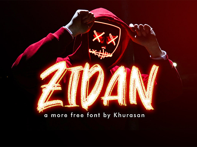 Zidan - Free Hand Drawn Brush Font design display font free free font freebie illustration logo type typeface vintage