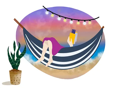 Beach Diaries art design illustration logo original art sticker