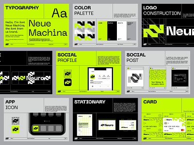 Neuro Brand Guidelines brand brand book brand guidelines branding coin color construction design fintech green icon logo logodesign minimal pay payment safe area social type wallet