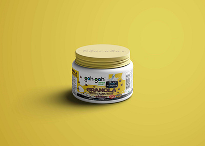 Choco Crunch Jar Mockup branding choco chocolate crunch design freebies granola graphic design illustration illustrator jar mockup snack website