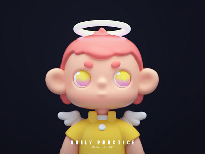 little angel 3d design illustration