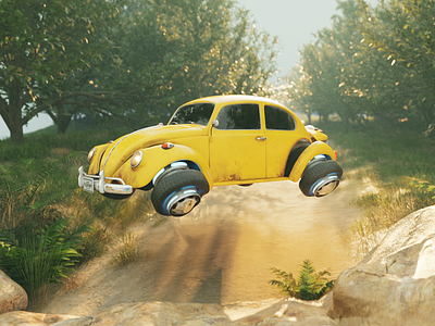 Sky Is The Limit 3d animation beetle blender car flying illustration movie render scifi short movie