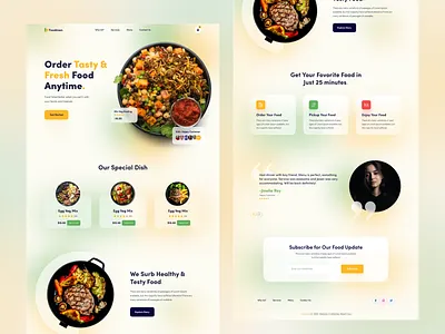 FOODMAN- Food Delivery Landing Page 🍕 design food food delivery food ui food website graphic design landingpage psd template restaurent typography ui design uiux