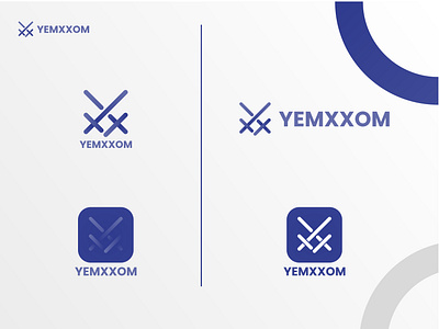 Yemxxom apps logo 3d adobe agency animation apps icon blue branding clean digital art fresh graphic design gredient illustrator letter mark logo logo art logo mark motion graphics yx logo