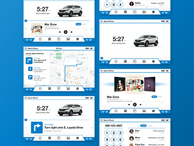 Honda Infotainment UI Concept - Part 2 graphic design research