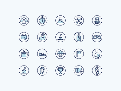 Basecamp Icons climb climbing flat graphic design icon design icons illustration uiux vector website