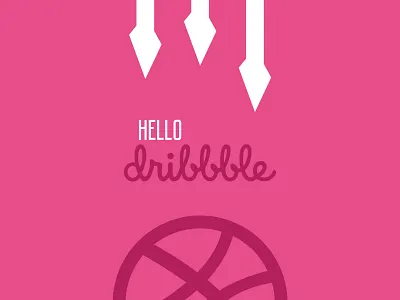 Hello Dribbble! branding first shot graphic design illustration logo logotype thanks