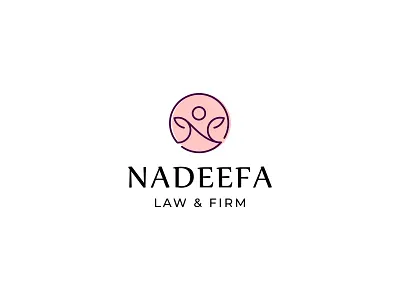 NADEEFA LAW & FIRM brand brandidentity branding childish design feminime logo firm icon identity illustration justice logo law line art logo modern logo pink ui vector women
