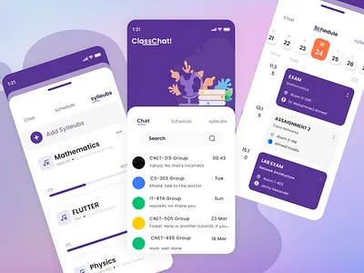 Class Chat (Student Chatting and Scheduling App) app graphic design mobile