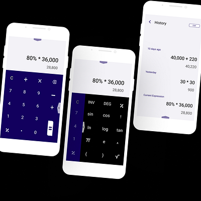 Calculator app design ui