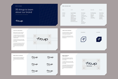 Fitup Services 35 things to learn about us / Brand Guidelines brand branding construction design designer guidelines identity logo logotype manual modern print ship typography wordmark