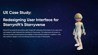 Redesigning User Interface for StarryNift's Starryverse case study ux