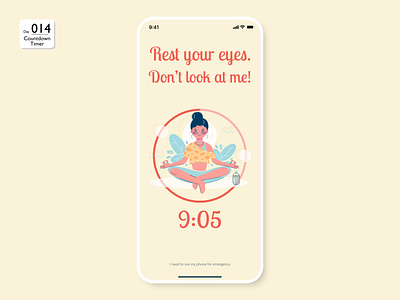 Daily UI 014 - Countdown Timer Mobile Design app countdown dailyui design meditation mobile timer ui web