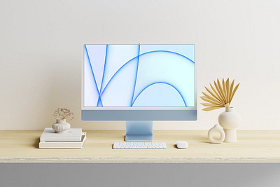 iMac Responsive Mockup abstract clean device display imac laptop mac macbook mockup phone phone mockup presentation realistic simple smartphone theme ui ux web webapge