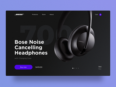 Landing page / Hero graphic design headphones hero landing page