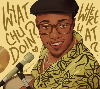 Anderson .Paak design digital illustration digital painting fanart graphic design illustration procreate