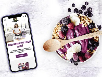 Sambazon Website / UI design acai bright colorful design food food packaging graphic design health healthy ui web design website