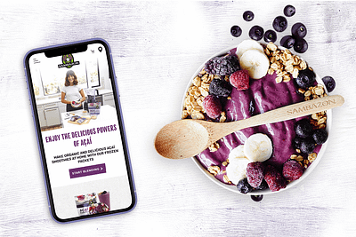 Sambazon Website / UI design acai bright colorful design food food packaging graphic design health healthy ui web design website