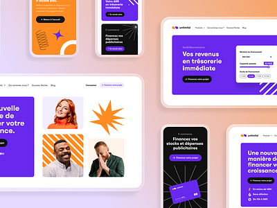 Unlimitd Website art direction branding colors design desktop fintech gradient graphic design identity illustration landing mobile patterns responsive saas ui visual webdesign website