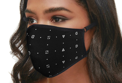 Sol and Selene - athletic brand sustainable mask active activewear athletic black and white brand identity branding design edgy elegant face mask fashion graphic design illustration logo pattern pattern design sexy sporty