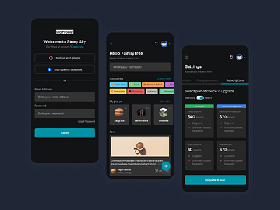 Steepy sky mobile app dailyui design graphic design log in mobile mobile app mobile app design sign in social app