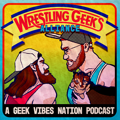 Wrestling Geeks Alliance podcast artwork branding cover art digital illustration logo podcast