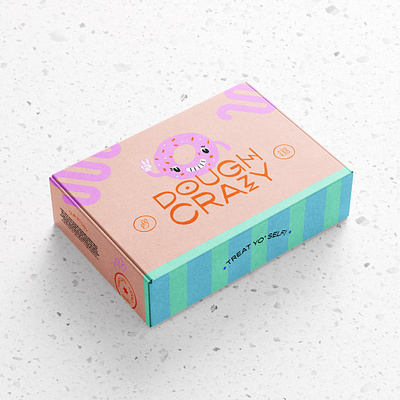 Dough Crazy - Box Design box design branding cute doughnuts illustration packaging