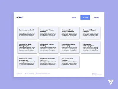 ADROIT Services Website Design blue branding design designer figma graphic design illustration illustrator logo shot ui ux vector web webdesign website