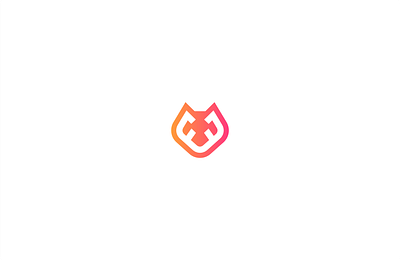 F + Fox Logo animal app branding flat fox logo geometric logo minimal saas software vibrant