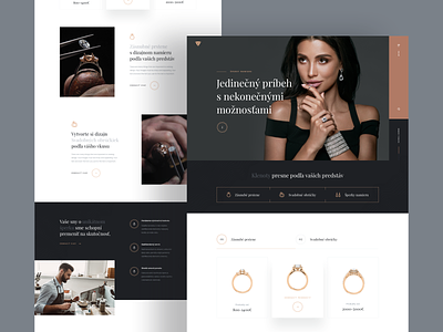 Goldsmithing - Homepage clean design ecommerce eshop gold homepage jewerly minimal modern rings simple ui ux