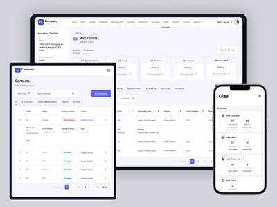 QLoop - Dashboard of Property Managers accessibility branding calculator dashboard design lease product property real estate tenant typogrpahy ui ux