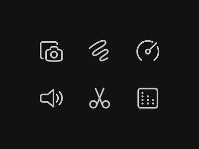 Editing Icons edit filters icon icondesign iconfamily iconography icons iconset image photography scissors ui uiicons