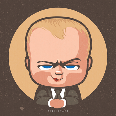 BossBaby illustration logo vector