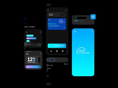 Club La Nación. UX-UI. advertising branding concept conceptual dark design digital fresh geometry graphics modern tech ui uidesign uxdesign vector virtual