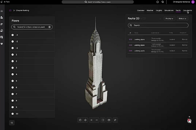 Visiontype for a Digital Twin building management app digital twin figma north star prototyping visual design