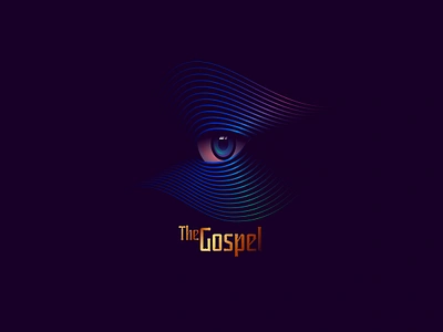 The Gospel gradient icon illustration poster saint skull symbol