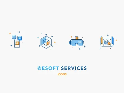 Service Icons branding design flat icon illustration logo vector