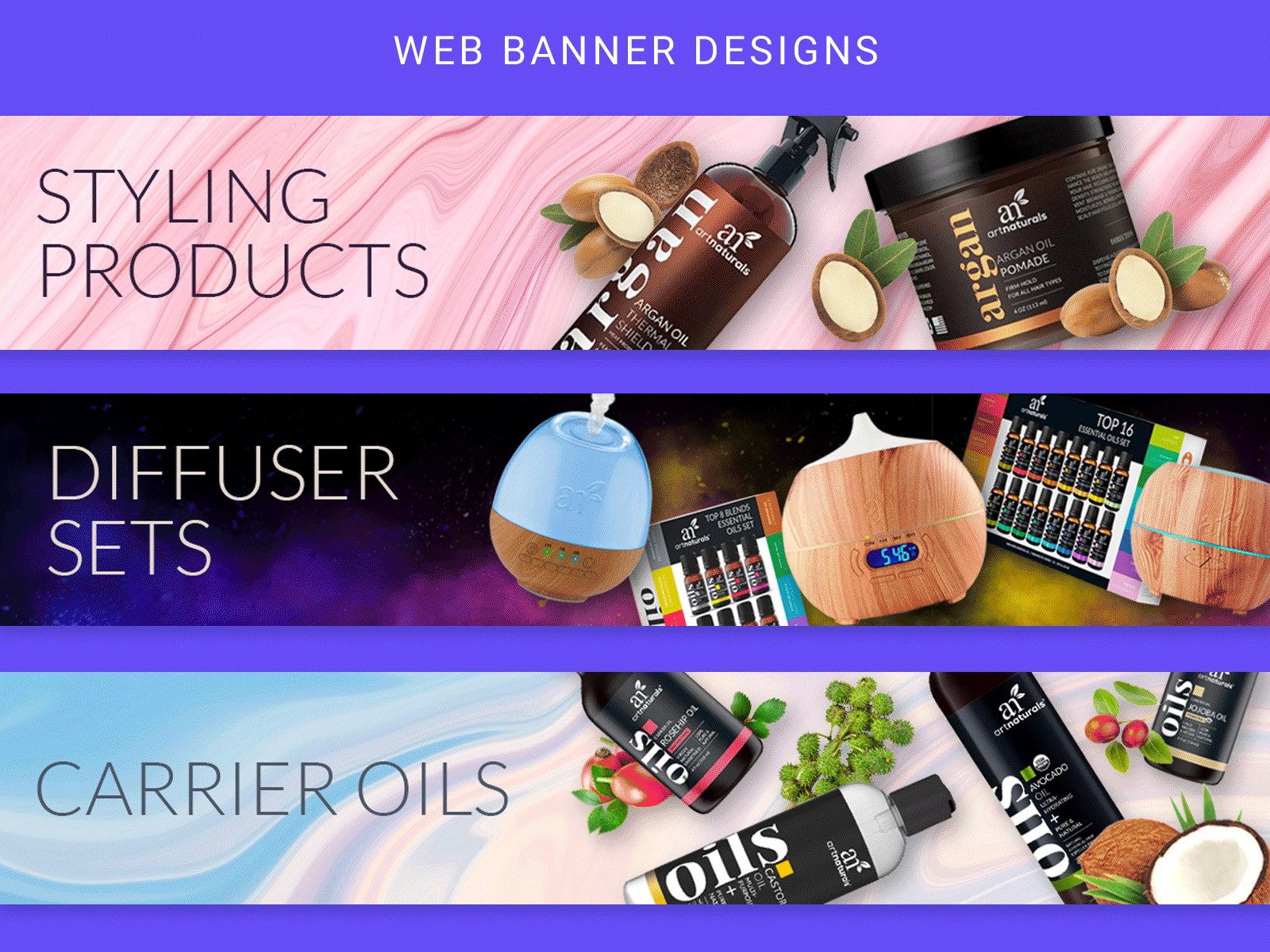 Web and Product Banners banne branding category banner design digital email flat graphic design illustration illustrator logo natural photoshop product social media ui vector web banner website