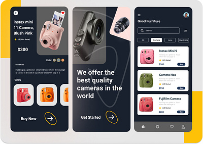 Camera Shop App app design design trend camera camera shop design trend home minimal popular shop trend trending trending dribbble best shot ui uiux ux