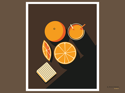 SUMMER DRINK 2d artwork drink editorial editorial art flat foodart foodillustration fruit illustration juice lemon magazine minimalist nature orange organic poster simple vector