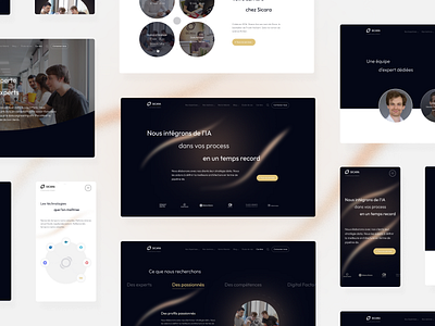 Graphic mockups for the AI and Data expert Sicara branding design graphic design ux website