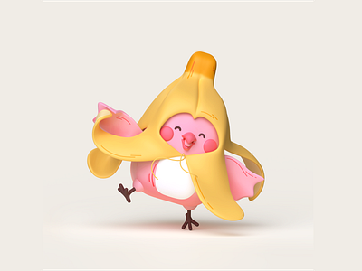 I am a Birdnana! 3d blender cycles illustration